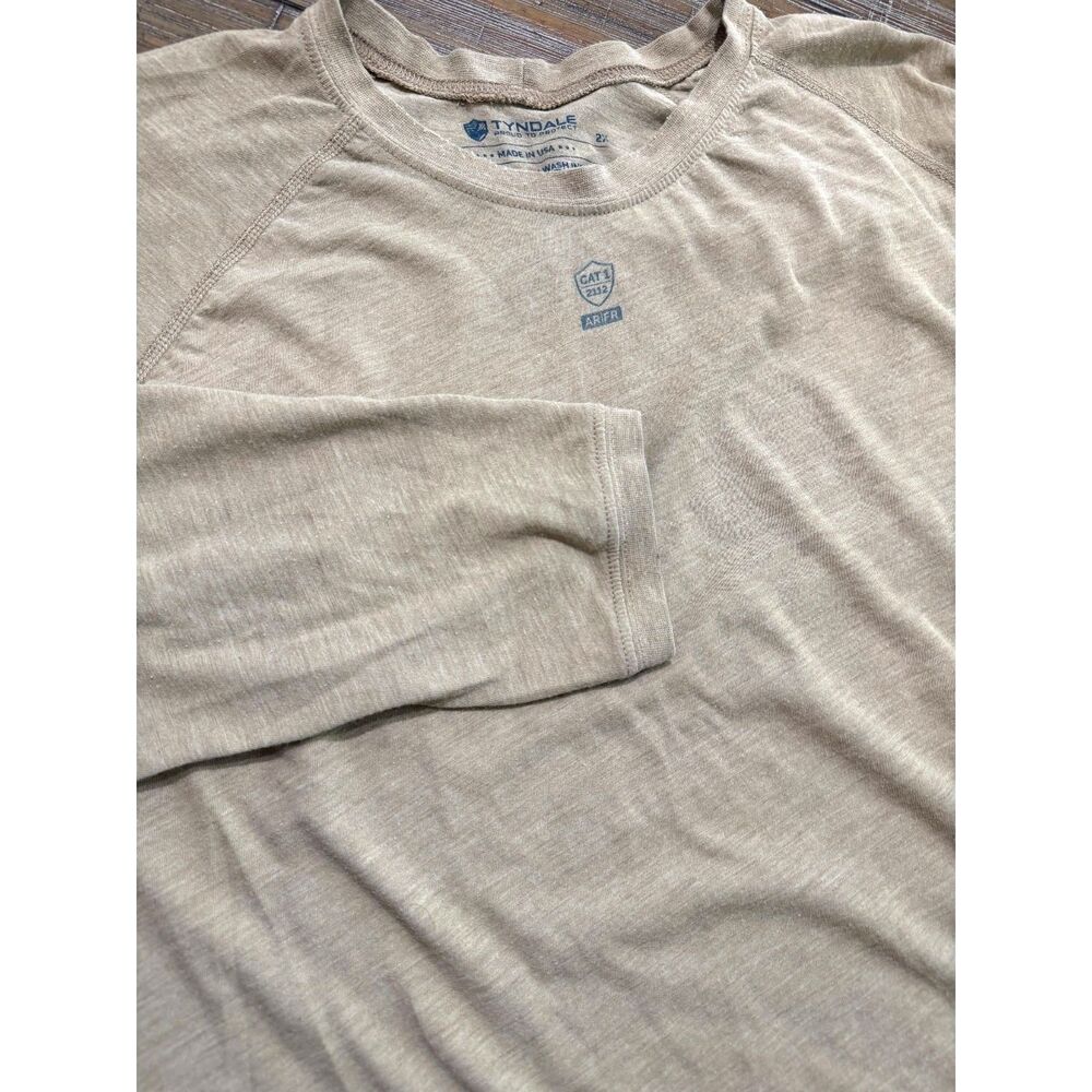 Tyndale FR AR Flame Resistant Long Sleeve Shirt Mens 2X Tan CAT 1 USA